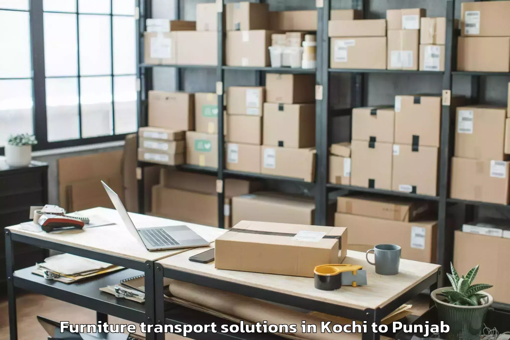 Hassle-Free Kochi to Bhatinda Airport Bup Furniture Transport Solutions